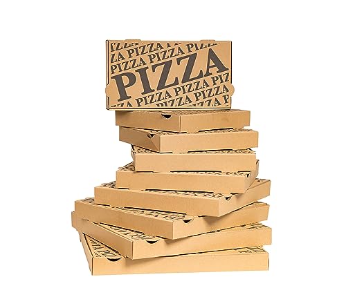 karton-billiger | Pizzakarton Pizzaschachtel Calzone Pizzabox | 9 Größen! | 100 Stück inkl. Verpackungslizenz! (26x26x4 cm)