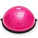 BodyRock Half Ball Balance Trainer: Stability and Fitness Half Moon Balancing Ball with Pump to Improve Core and Ab Strength - Exercise Equipment for Home Gym Workout, Yoga and Full Body (PINK)