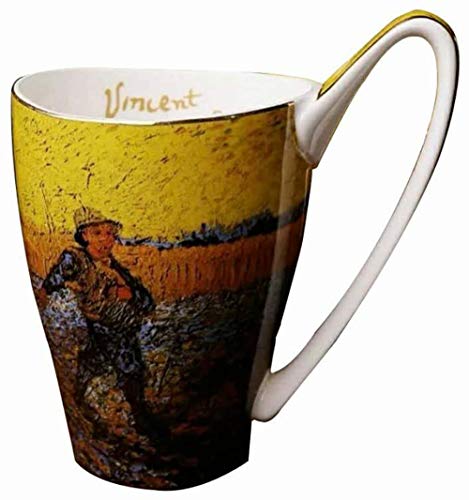 YBKTEX Tasse à thé en porcelaine anglaise 473 ml - Peintures de Van Gogh (le semeur)