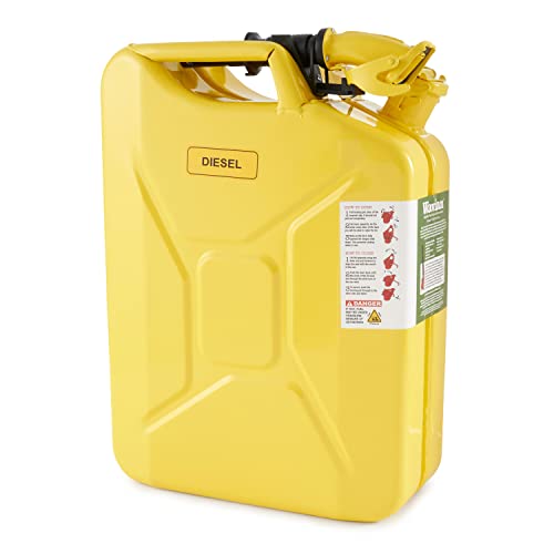 2 Wavian 3011 5.3 Gallon 20L Authentic Carb Fuel Jerry Cans With Spout, Yellow #TOP3