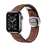 Cinturino per Apple Watch (Marrone scuro/Starlight, 42/44/45/49(S10 46) MM)