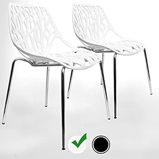 UrbanMod Modern Dining Chairs (Set of 2) by, White Chairs, Kid-Friendly Birch Chairs