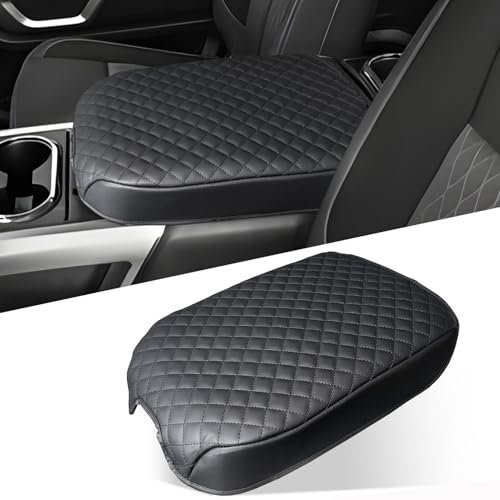 ANMOSVO Center Console Cover for Titan 2016-2024 Bucket Seat | 1:1 Custom Fit Armrest Protector | PU Leather with Cushioning | Scratch-Resistant Middle Console Cover (Bucket Console Only)