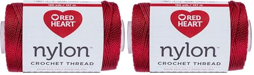 Image of Red Heart Crochet Thread Yarn, 150 Yards, Nylon (Pack of 2)