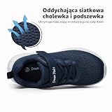 DREAM PAIRS Buty sportowe dla chłopców i dziewcząt, dziecięce sneakersy, tenisówki, oddychające buty biegowe, obuwie sportowe,Size 33.5,Ciemny/Niebieski,KRIDER-1