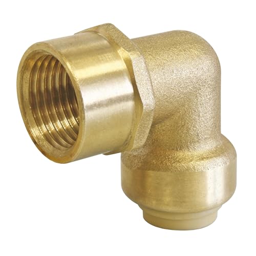 SOMATHERM FOR YOU, Coude laiton à clipser pour tubes cuivre, PER ou multicouche Ø14 mm, femelle 15/21, montage rapide sans outil, idéal plomberie, chauffage, sanitaire