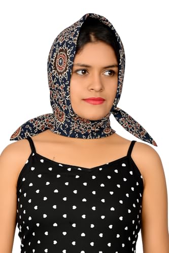 Image of Scarf For Girls 100% Pure Cotton Hand Block Printed Square