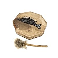 12" (30cm) Painted Shaman Drum – ideal mid-size option for schools, nurseries, and home learning Made using traditional materials and techniques. Suitable for shamanic ritual and healing, as well as for community groups and early years settings. It h...