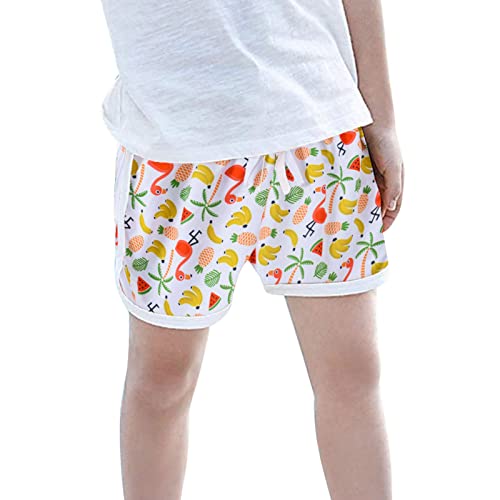 Dinosaur Swim Trunks Boys Colorful Striped Tropical Fruit Print Pull On Loose Fit Beach Bottoms Baby Stretchy Shorts2