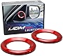 iJDMTOY Sports Red Anodized Aluminum A-Pillar Upper Front Side Door Speaker Surrounding Ring Decoration Compatible with 2016-21 Honda Civic