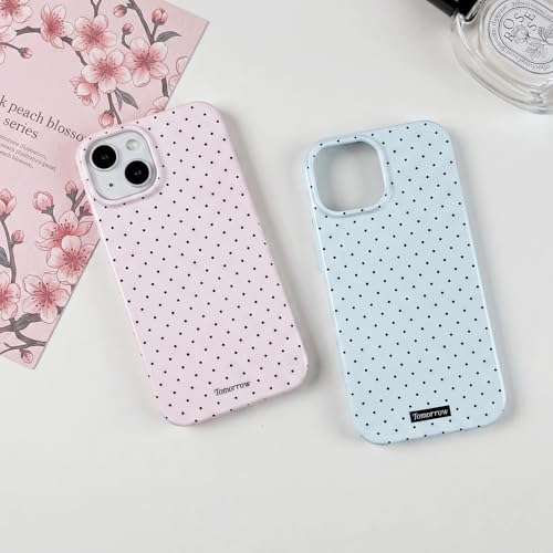 inewateri Compatible with iPhone 13/14 Case with Cute Fashion Polka Dot Aesthetics Design Simple Cases for Soft TPU Slim Protection Cover-Pink Black by inewateri - Used condition - Image 5