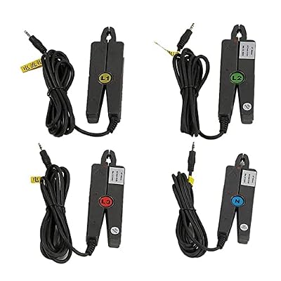 ETCR5000 3 Phase Power Quality Analyzer Three Phase Multi-Functional Power Quality Logger with ETCR008B 8mm Current Clamp Sensor 4PCS Range 10mA-10.0A