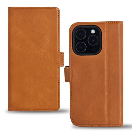 Housse iPhone 16 Pro cuir marron idéale pour vos déplacements pro