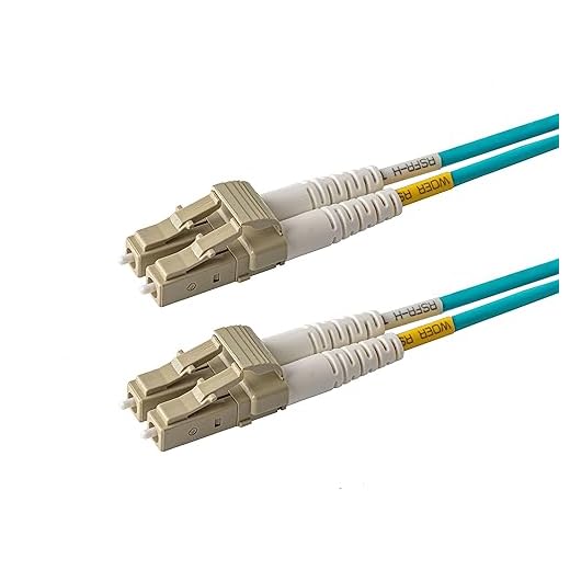 SpeedyFiberTX - 1-Pack 500 Feet Multimode 10G OM3 50/125 Fiber Optic Patch Cable, Duplex LC to LC, Aqua Riser OFNR Cable Jacket