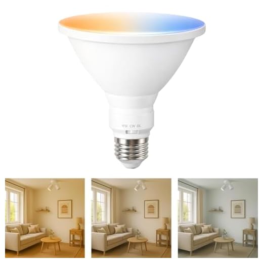 NCC-Licht LED Lampe PAR38 Reflektor 110° 15W E27, Lichtfarbe einstellbar, IP65 wasserfest, Ersatz für Reflektorlampe 75W