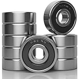10 Pack 6301-2RS Double Rubber Seal Deep Groove Ball Bearings, Pre-Lubricated and Stable Performance and Cost Effective Ball Bearings (6301 RS)