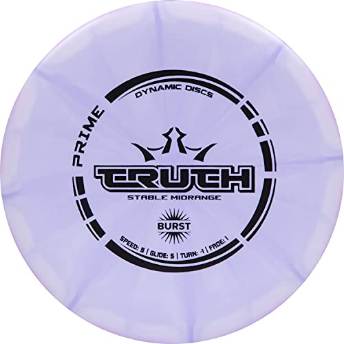 Dynamic Discs Prime Burst Truth Disc Golf, Sports Midrange Disc, Beginner Friendly Frisbee Discs Golf, Weighs 173g+, Purple