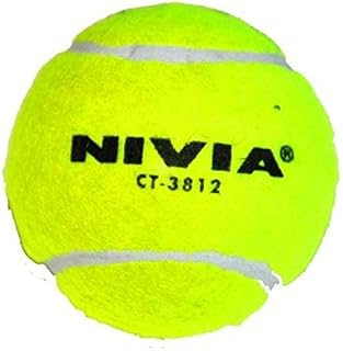 Nivia Heavy Tennis Ball Cricket Ball (Pack of 12), Yellow