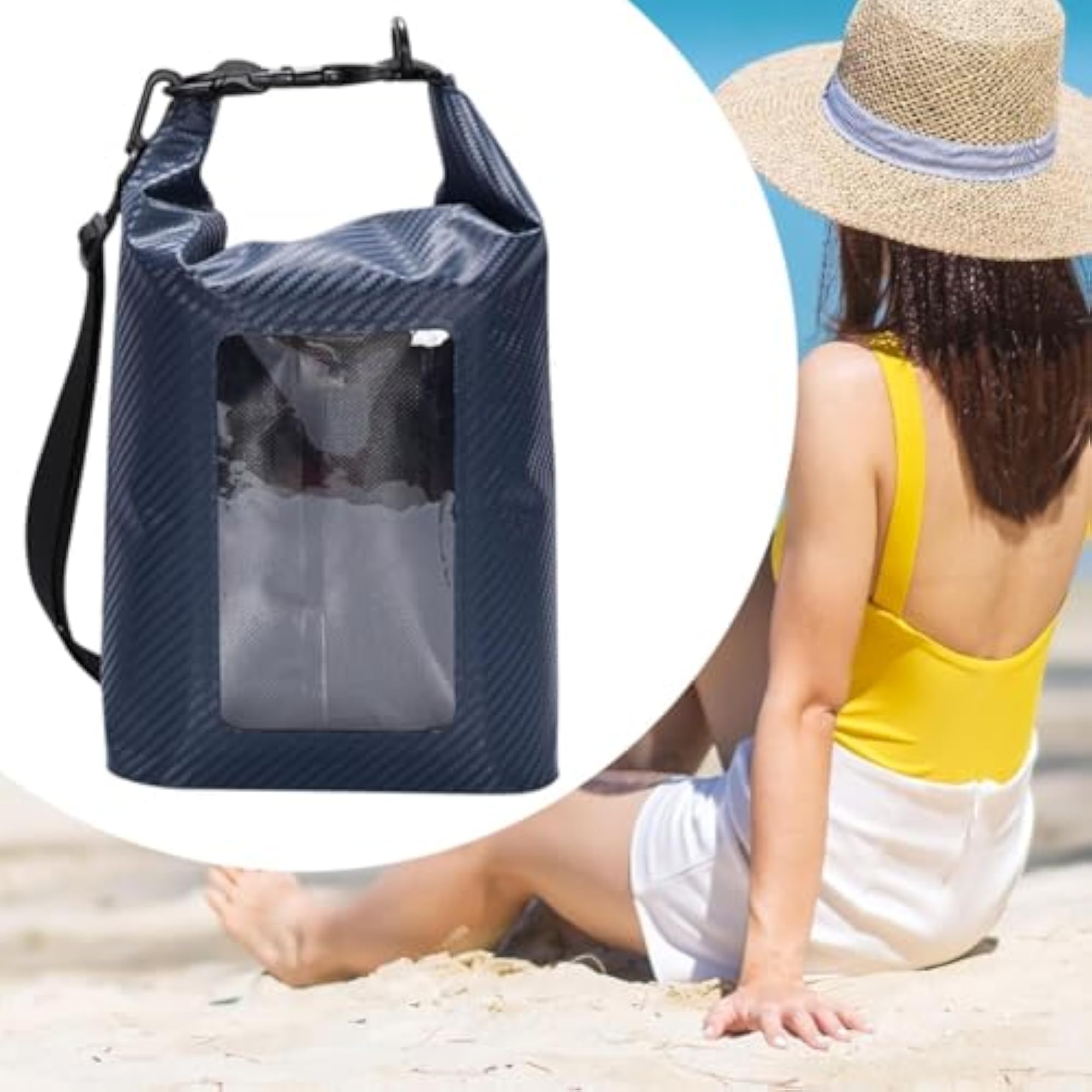 Waterproof Phone Pouch, 5L Outdoor Sack Dry Bag
