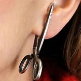 Black Scissors Earrings for Women Gothic Weird Funky Earrings Unique Cool Emo Punk Accessories Novelty Crazy Jewelry for Hairstylist Salon Party Birthday Graduation Jewelry
