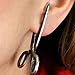Black Scissors Earrings for Women Gothic Weird Funky Earrings Unique Cool Emo Punk Accessories Novelty Crazy Jewelry for Hairstylist Salon Party Birthday Graduation Jewelry