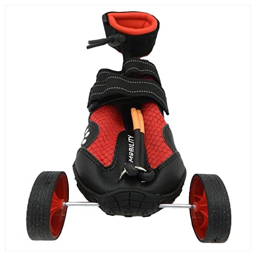 Best Friend Mobility Dog Knuckling Guard Boots Removable Roller Skates for Dogs Wheelchair Accessory for Handicapped and Disabled Pets Prevents Paws Dragging and Knuckling (Size 3)