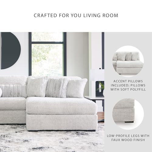 Image of Signature Design by Ashley Cuddlesome 3-Piece Modular Sectional Sofa, White