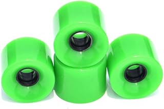 SPORTARC 4 ruedas para monopatín, deportivas, de poliuretano, longboard, patineta, calle, 60 x 45 mm, 78A, color verde