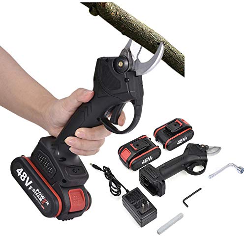 HLILY 21V Elektrische Gartenschere Akku Astschere 0-30MM Schnellschneidende, Tragbare Astschneider Schnurlos mit 2 Li-Ionen Akku, 5-7 Arbeitsstunden, für Obstbaum Büsche Cover