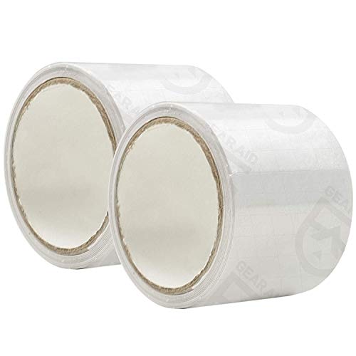 GEAR AID Tenacious Tape Repair and Seam Tape for Tents and Vinyl, Clear Roll, 1.5"x 60", 2-Pk