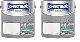 Johnstone's - Wall & Ceiling Paint - White Whisper - Soft Sheen Finish- Emulsion Paint - Fantastic Coverage - Easy to Apply - Dry in 1-2 Hours - 12m2 Coverage per Litre - 2.5L (Pack of 2)