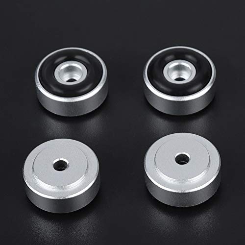 4pcs Unterlegscheibe für Spikes, 4 Stücke Aluminium Füsse Spikeuntersetzer 20x8mm Verstärker Füße,Stoßdämpfer Pads Füße Universal Shock Absorber Isolierung Füße