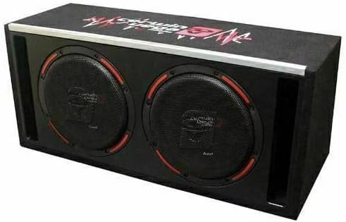 CERWIN-VEGA! HED Series Dual 12 2 Subwoofer - 500W RMS, 12 Inch Car Subwoofers with Vented MDF Enclosure, Black Carpet Finish, Mesh Grill - Ultimate Car Audio Experience H6E12DV