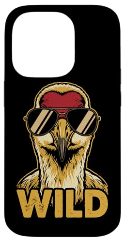 Wild Funny Sandhill Crane �T���O���X ���g�� �X�}�z�P�[�X iPhone 14 Pro �p