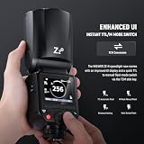 NEEWER Z2-N Speedlite TTL okrągła głowica 2,4G kompatybilna z Nikon, Speedlight HSS 1/8000s, nowy interfejs użytkownika, 2 lampy sterownicze, selektor TCM TTL/M, 600 błysków