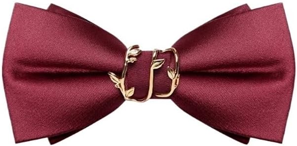 Men's Wine Red Groomsman Necktie Wedding Groom Suit Shirt Bow Tie
