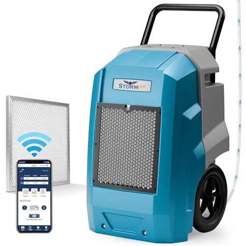 Image of ALORAIR 180 Pints Smart WiFi LGR Commercial Dehumidifier with Pump Drain Hose, 2,300 Sq.Ft Dehumidifier Portable Industrial Dehu with Wheels for Water Damage Restore, Basements, Garages, and Job Sites