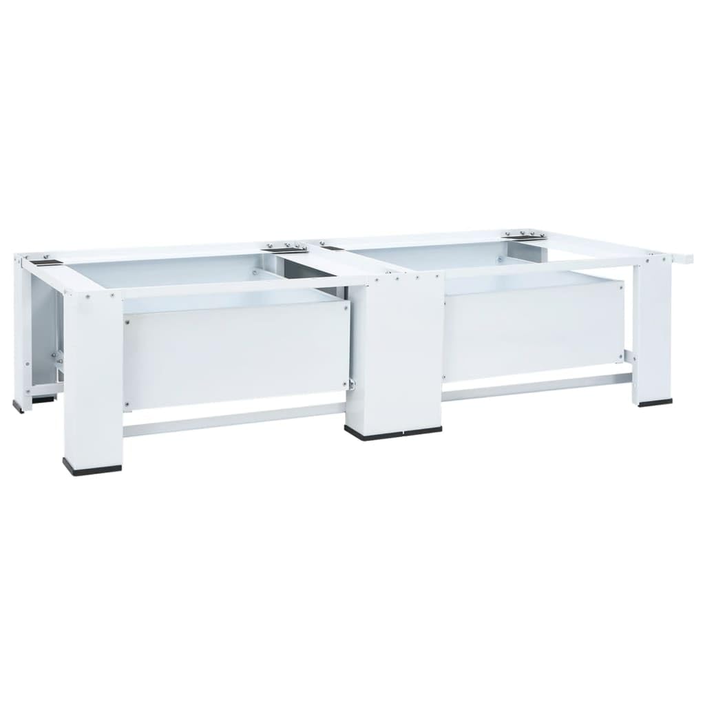 Homgoday Soporte Pedestal Doble para Lavadora con cajones Blanco