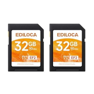 Ediloca Tarjeta SD 32GB, 2Pcs, Tarjeta de Memoria, hasta 100MB/s, UHS-I, C10, U3, V30, Full-HD & 4K Video, Tarjeta SD para Cámara, Imprescindible para Fotógrafos Profesionales(EF2) | Ya disponible en tu tienda friki favorita! En mundofriki.es!