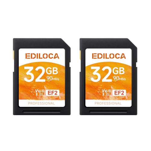 Scheda SD da 32 GB, 2 pezzi, scheda di memoria, fino a 100 MB/s, UHS-I, C10, U3, V30, video Full HD...