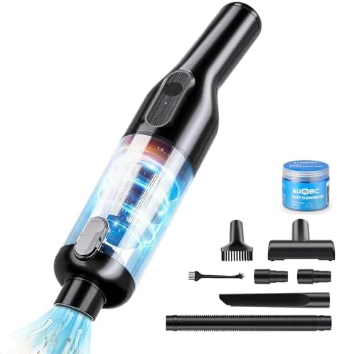 Car Vacuum Cleaner,100W/22Kpa/30Mins,Lightweight Mini High Power Portable Handheld Cordless Vacuum Pro, Small Rechargeable Extractor Vacuum Detailing with Cleaning Gel for Car, Home and Office