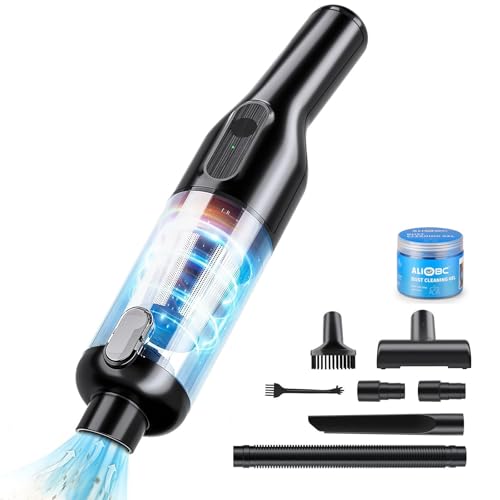 Car Vacuum Cleaner,100W/22Kpa/30Mins,Lightweight Mini High Power Portable Handheld Cordless Vacuum Pro, Small Rechargeable Extractor Vacuum Detailing with Cleaning Gel for Car, Home and Office