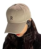 [Dewlily] シンプルロゴキャップ レディース 10代 20代 30代 韓国ファッション カジュアル 帽子 無地 シンプル 可愛い おしゃれ 白 日よけ 野球帽dy-1551-bg-f