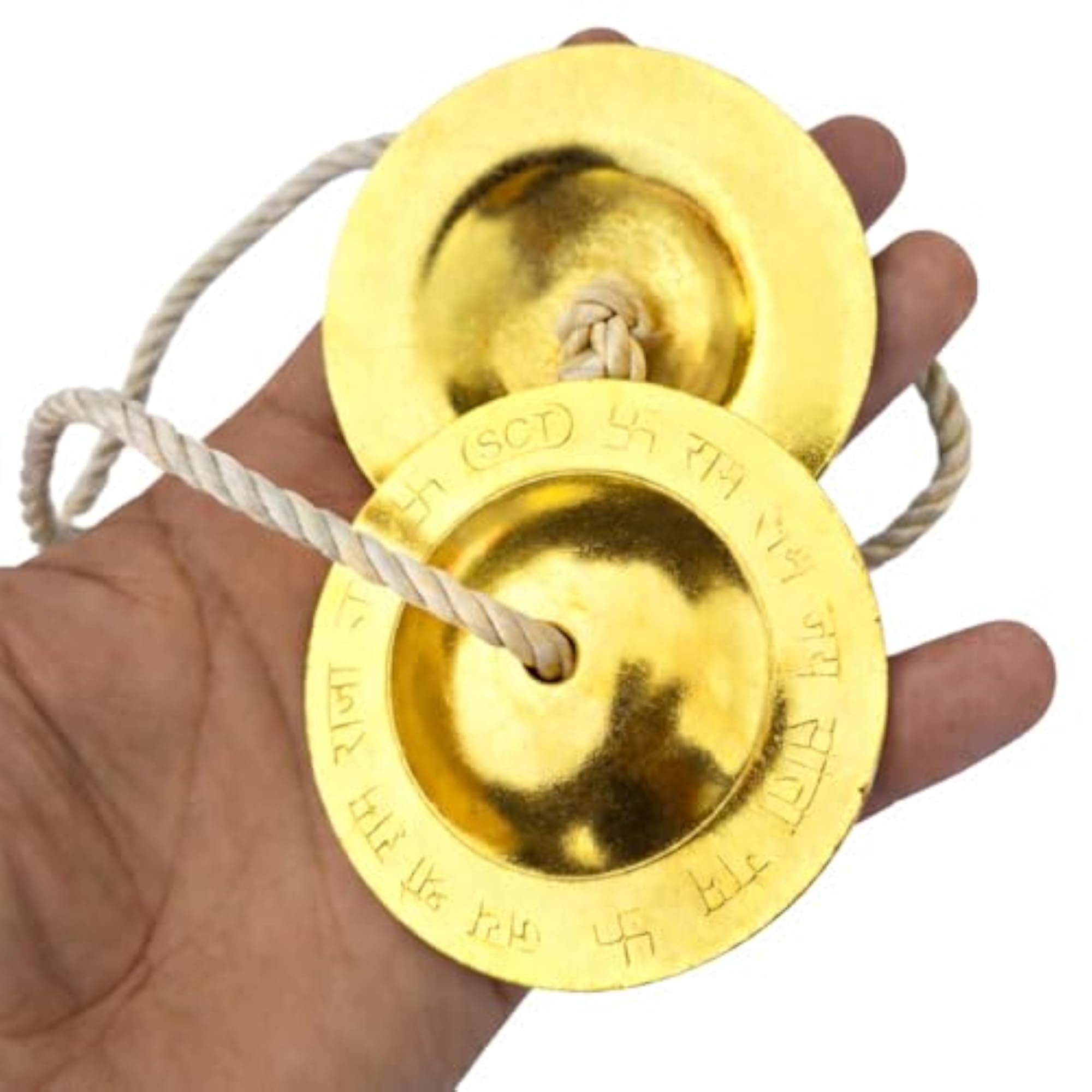 Manjira Brass Hand Cymbals, Traditional Indian Instrument