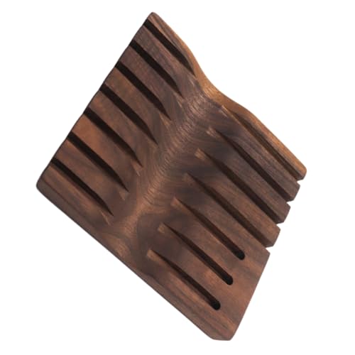 soporte para cortapelos soporte para tijeras de peluquería estante de tijera de pelo Titular de tijeras de salón estante de tijera multifunción Titular de cizalla nuez FRCOLOR
