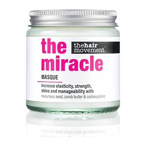 The Hair Movement - Miracle Masque - Repair, Increase Elasticity, Strength, Shine and Manageability - Murumuru Seed, Carob Butter and Carbocysteine - Cruelty-Free, Vegan, 120ml Cover