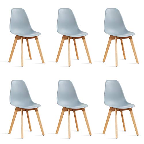 Designetsamaison Lot de 6 chaises scandinaves Grises - Onir Cover
