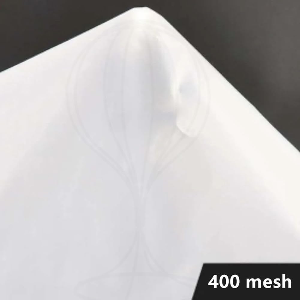 400 Mesh 1x5m Colador de Tela de Malla Reutilizable y Lavable de 25 micras, Filtro de Nailon para Alimentos, Cerveza, Leche, café, té y Frutas, Color Blanco