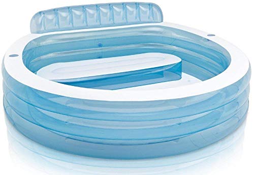 Intex - Aufblasbarer Familienpool Lounge, Vinyl, Mehrfarbig, 229 x 218 x 79 cm | Inhalt: 590 l