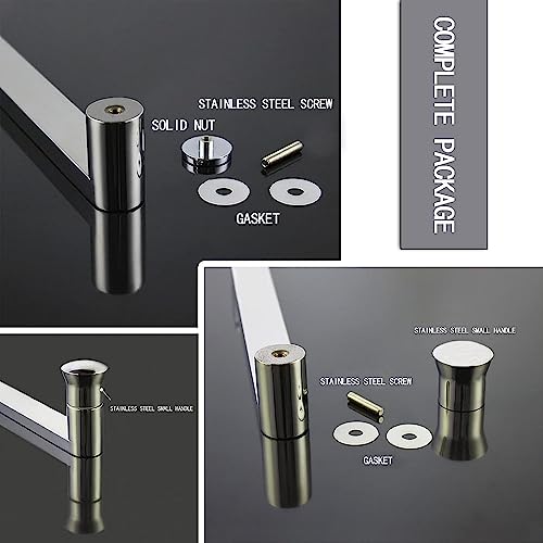 Poignée de porte coulissante en verre de douche inox durable - 4